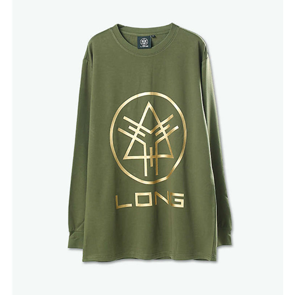 大牌好价！LONG CLOTHING LOGO金箔印长袖T