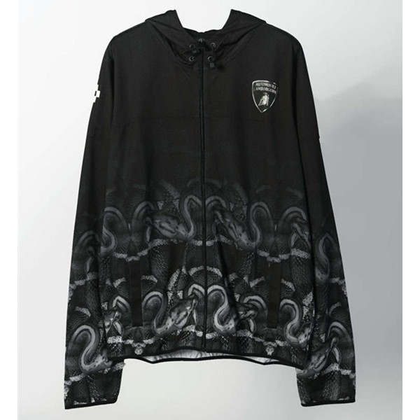 潮流单品！Marcelo X Lamborghini 蛇纹连帽拉链卫衣