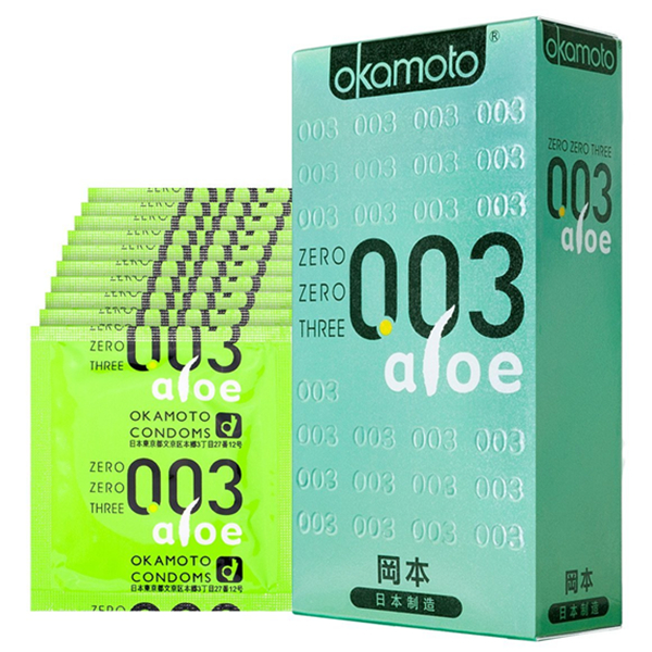 黄金品质！Okamoto冈本避孕套超薄003芦荟10片装