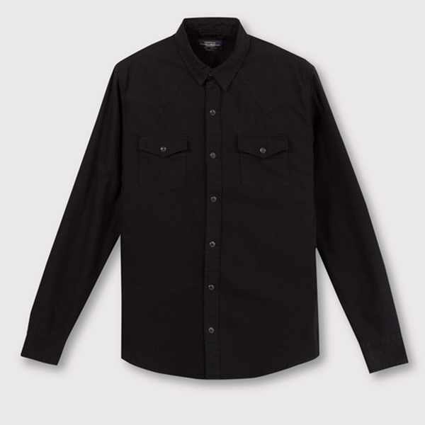 百搭单品！PullAndBear男士基本款牛仔衬衫09471524