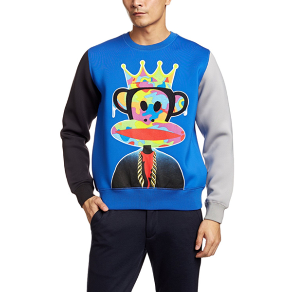 潮流搭配！Paul Frank 大嘴猴 男式 空气层圆领套头卫衣