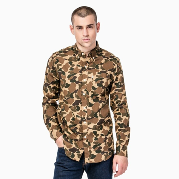 迷彩风！Levi's李维斯迷彩印花翻领长袖衬衫19586-0042