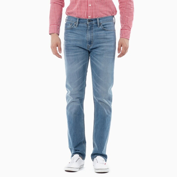 帅气十足！李维斯男士修身直筒做旧牛仔裤08513-0672