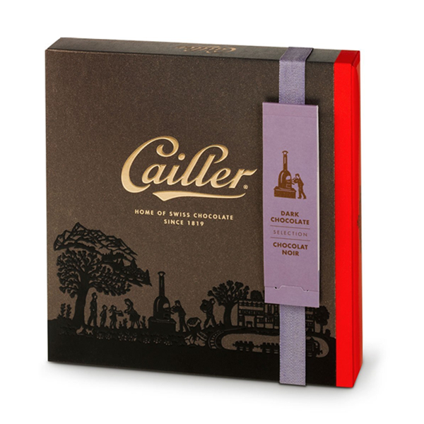 附送赠品！Cailler 凯雅 精选黑巧克力礼盒 16块装-142克