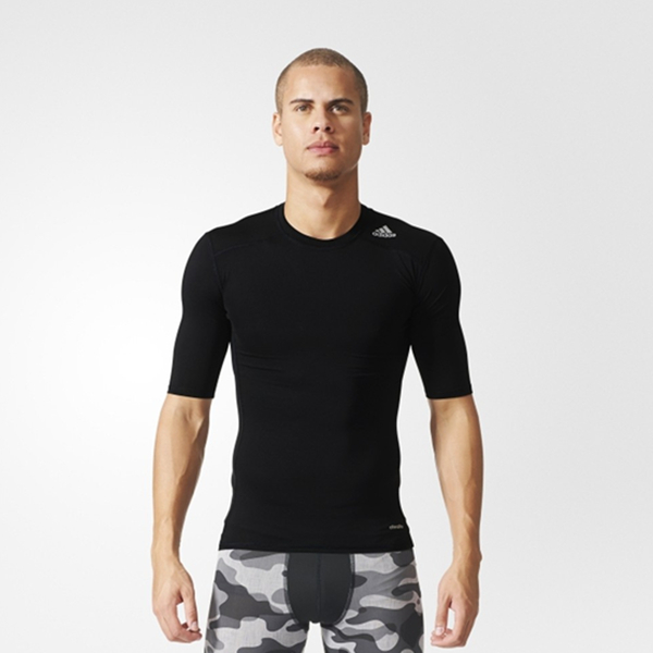 强力压缩！adidas阿迪达斯训练短袖紧身T恤AJ4966