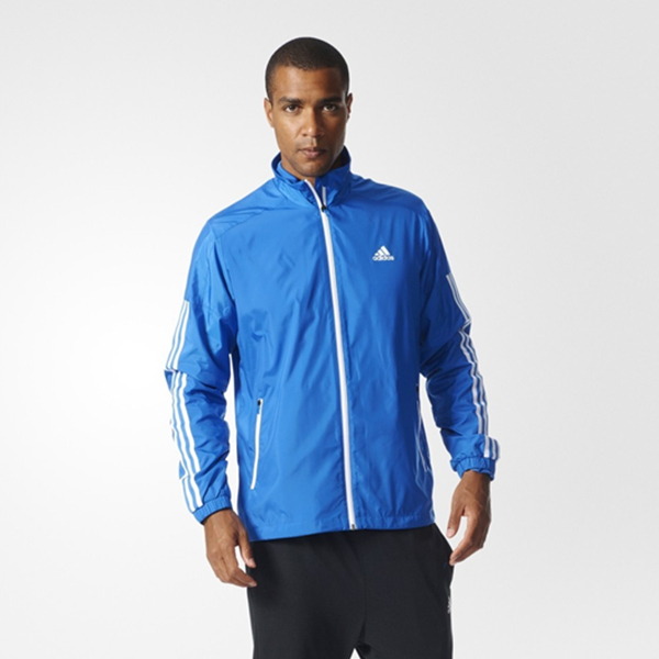 运动实用！adidas阿迪达斯运动型格男子梭织茄克AZ8427