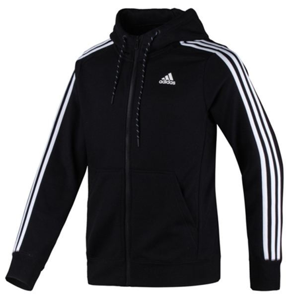 经典款！adidas阿迪达斯运动型格男子针织茄克AB7407