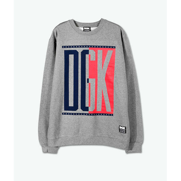 简单休闲！DGK 全进口印花套头卫衣