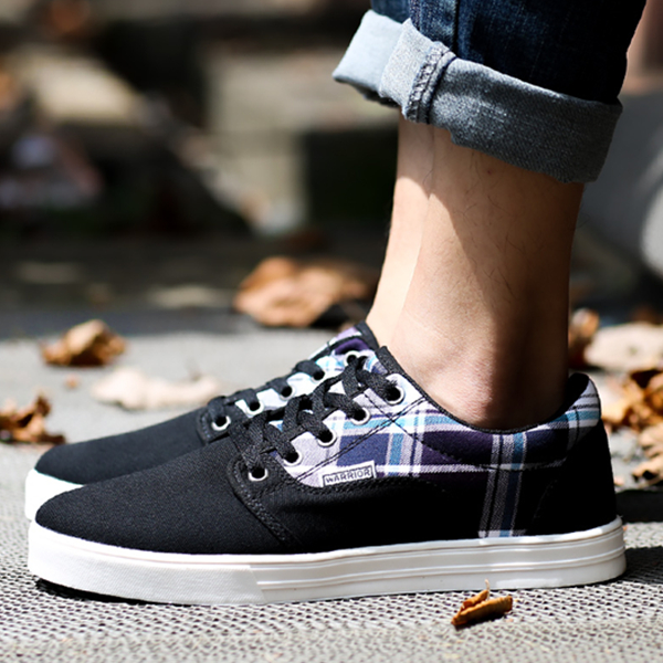 韩版潮流！回力男士低帮帆布鞋3442