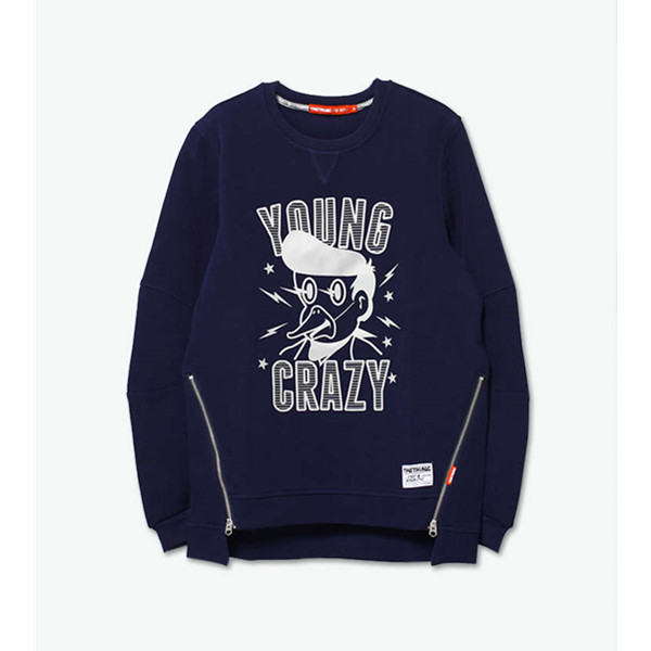 时尚舒适！THETHING 厚板胶印套头卫衣