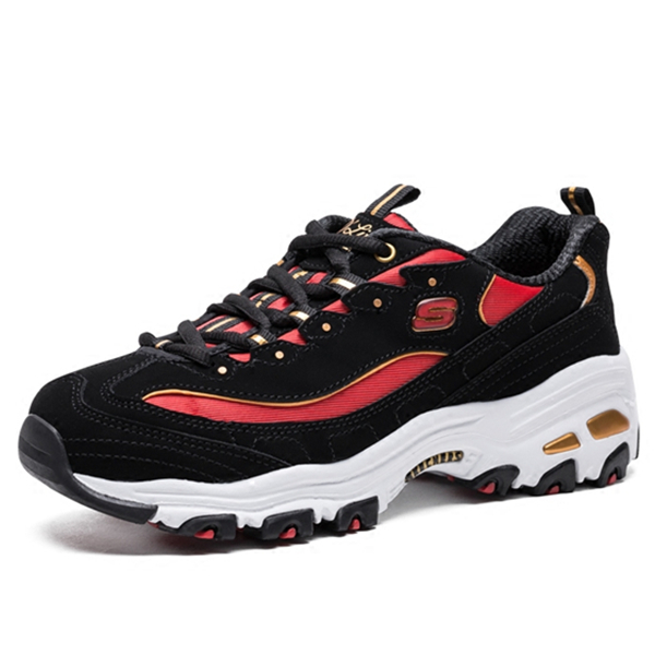 开学爆到！Skechers斯凯奇D'lites黑红明星熊猫鞋66666005