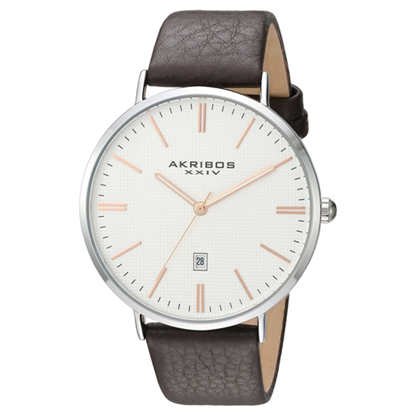 做工精致！Akribos XXIV 石英男士手表 AK935SSRG
