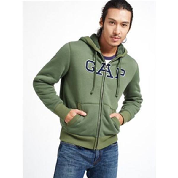 四色可选！Gap纯色徽标加厚外套352974-1