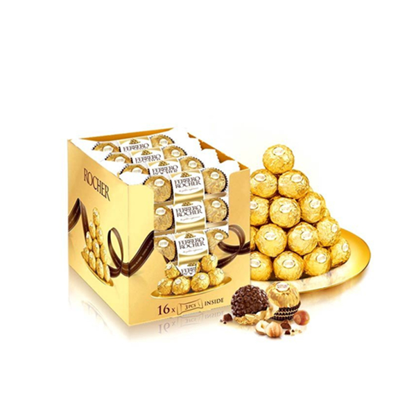 浓情蜜意！Ferrero 费列罗 榛果威化巧克力T3*16 48粒装600g