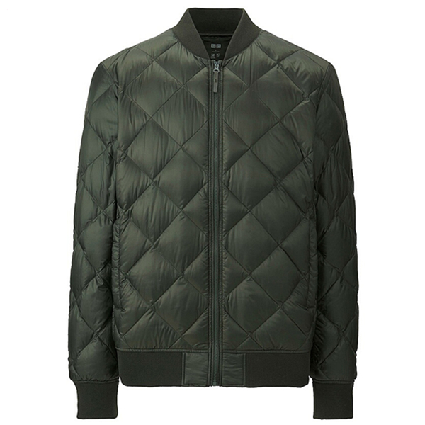 再降！优衣库男装高级轻型羽绒罗纹茄克(MA-1)172986