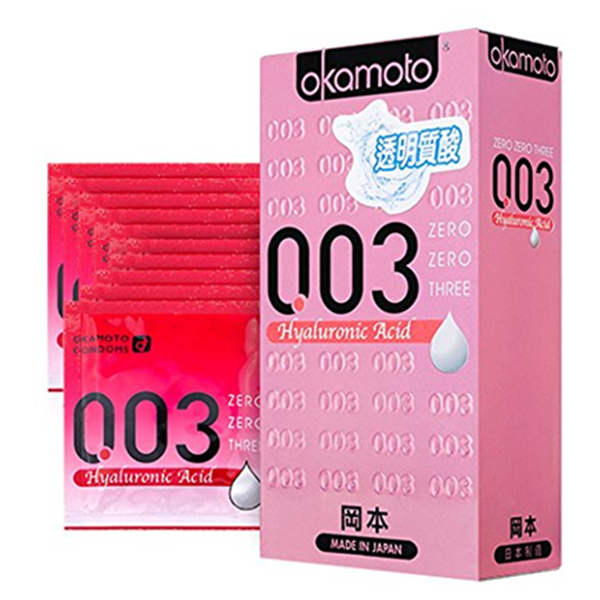 小降！Okamoto冈本避孕套003透明质酸6片装
