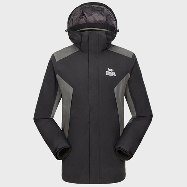 保暖御寒！龙狮戴尔男款三合一冲锋衣HY114401034