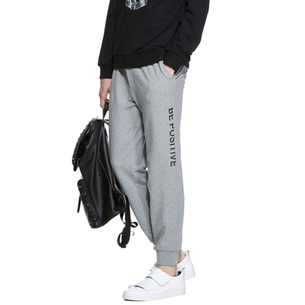 个性不羁！TRENDIANO棉质字母休闲裤九分裤3HC1062810