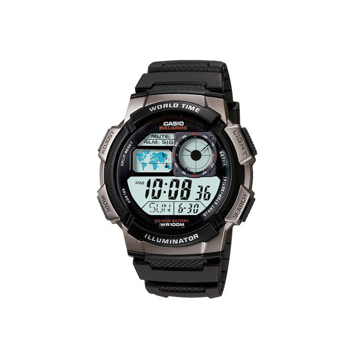 经典款！卡西欧 休闲树脂电子男表 AE-1000W-1B