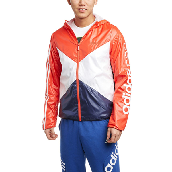 运动活力！adidas NEO 阿迪达斯运动生活 男式 防风服