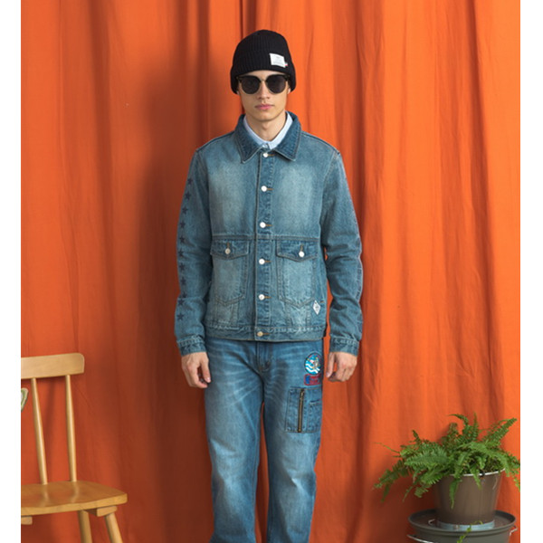 复古牛仔！Preppy Elite复古水洗牛仔夹克
