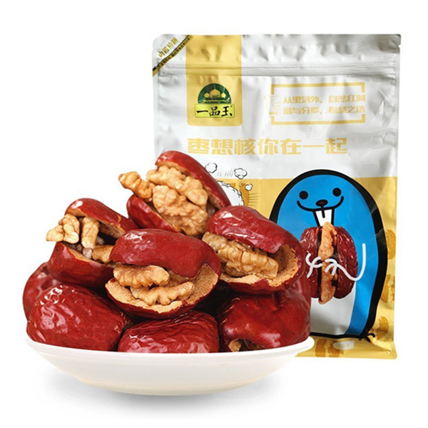 营养丰富！一品玉 枣夹核桃 500g