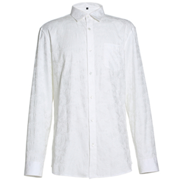 简约设计！TRENDIANO纯棉格子提花长袖衬衣衬衫3154015160