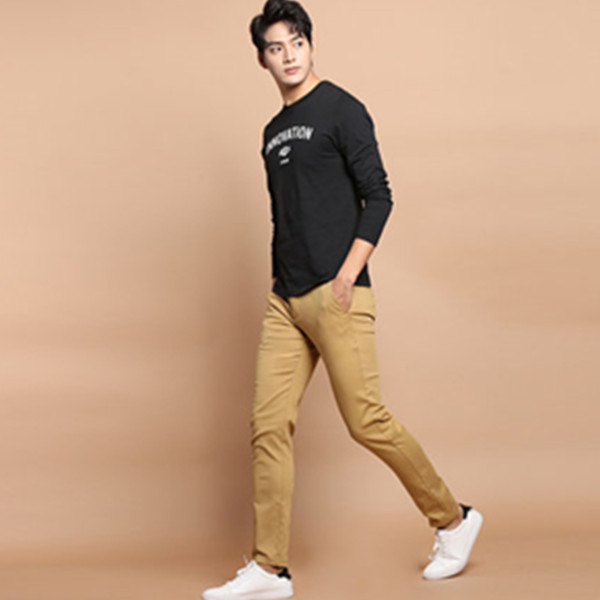 多色可选！真维斯青年休闲圆领字母印花纯棉T恤99-171003