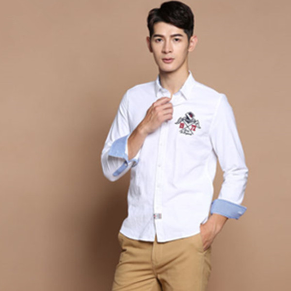 时尚潮流！真维斯修身英伦休闲学院风衬衣54 - 131002