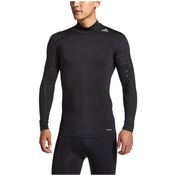 舒适贴身！adidas 阿迪达斯 TECH-FIT 男式 运动长袖T恤