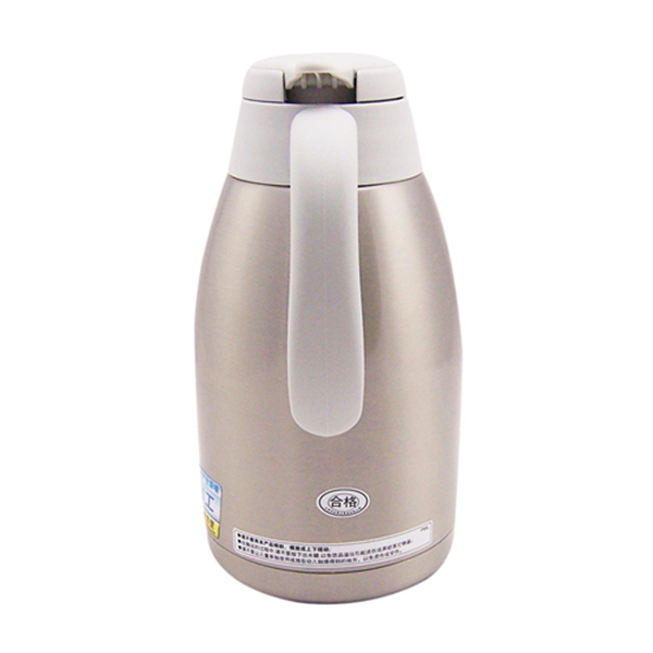 生活必备！Tiger虎牌 不锈钢便携式热水瓶PWL-A16C-XW珍珠白1.6L