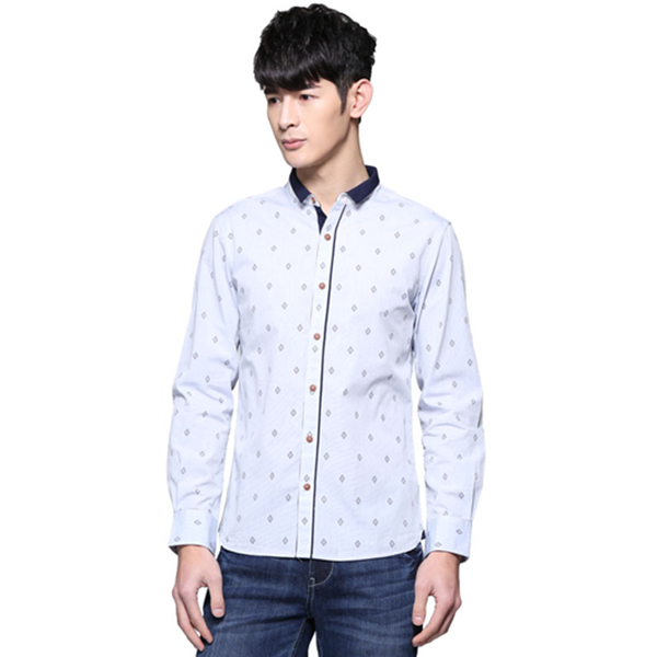 女王节预售！真维斯时尚全棉印花长袖衬衫61-131512