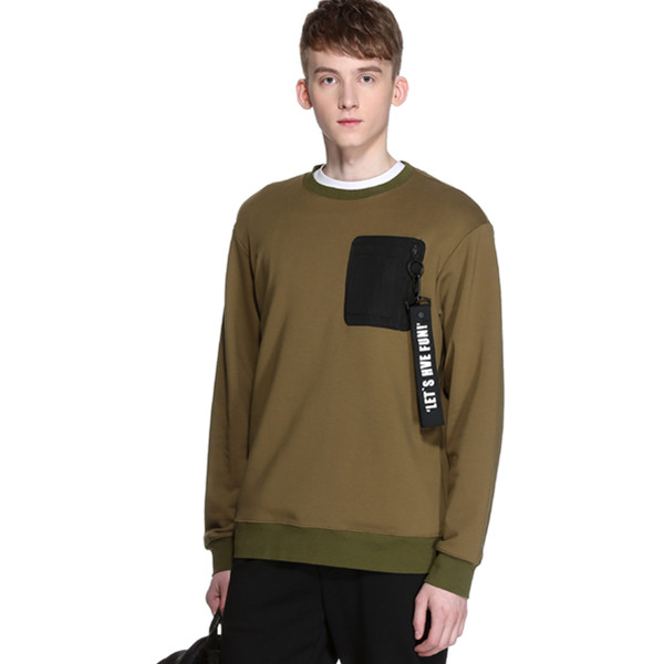 简约百搭！TRENDIANO棉质圆领套头卫衣外套3HC304347P