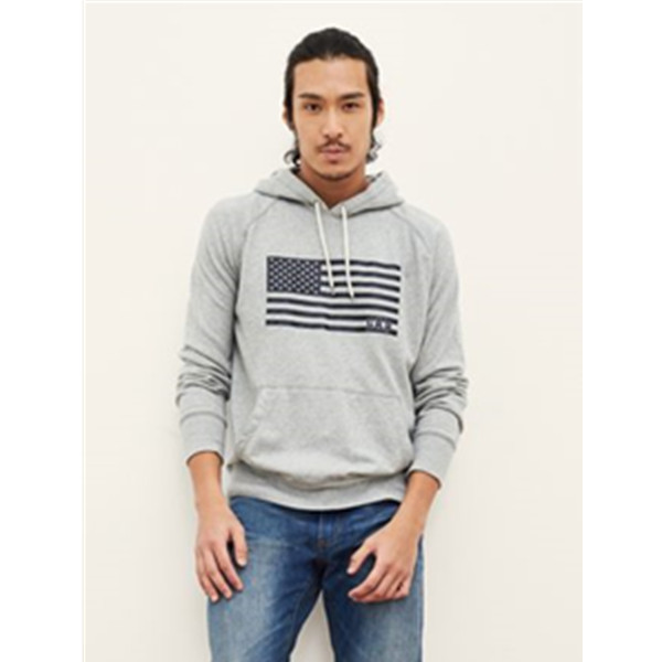 女王节好价！Gap纯棉毛圈美国国旗印花连帽卫衣239780