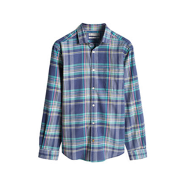 经典格纹！ESPRIT格纹印花休闲长袖衬衫-076EE2F028