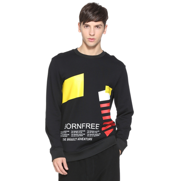 个性时尚！TRENDIANO字母印花九分休闲裤3JC206401P