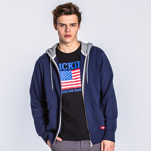 撞色拼接！Dickies男士卫衣连帽开衫171M30EC13