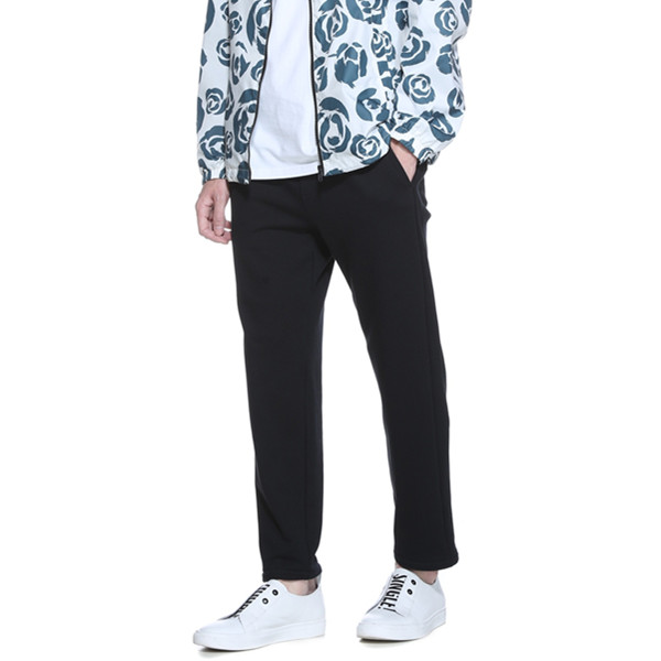 简约利落！TRENDIANO棉质纯色休闲裤九分裤3HC306632E