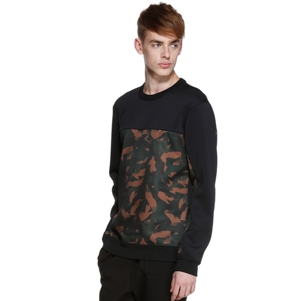 迷彩潮流！TRENDIANO圆领长袖迷彩套头卫衣3HI1040070