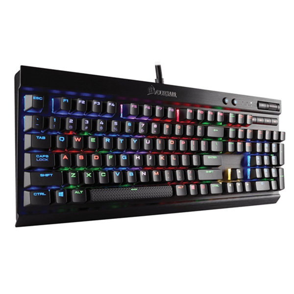 传奇性能！美商海盗船(Corsair) K65机械游戏键盘 黑色(银轴)