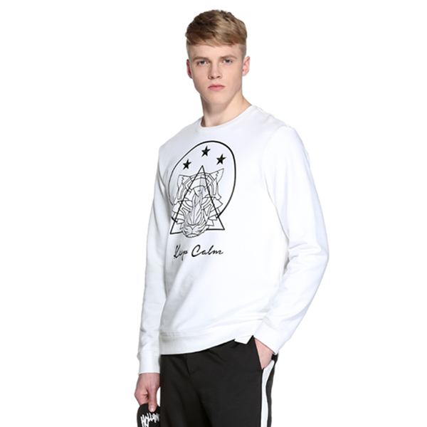 时尚百搭！TRENDIANO棉质印花圆领卫衣外套3HC304499P