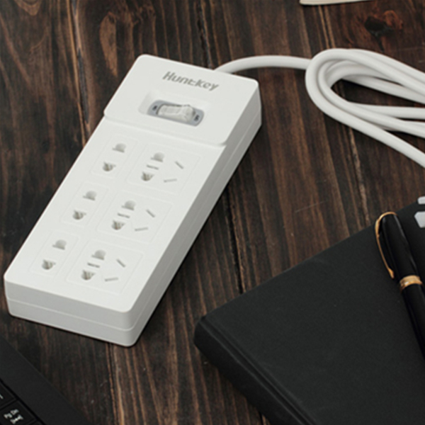 经典实用！航嘉SSH601 6插位插排1.8米