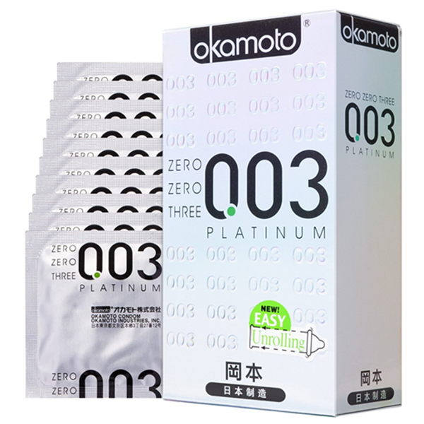 近期好价！Okamoto冈本避孕套003旗舰系列白金10片装