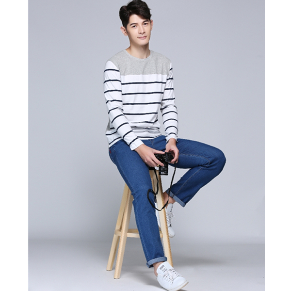 时尚简洁！真维斯男装休闲弹力牛仔裤63-181589