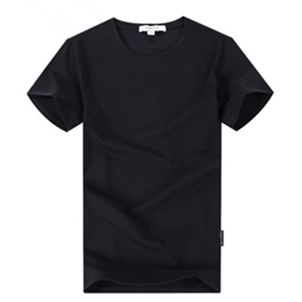 双色可选！马克华菲韩版圆领修身纯色短袖T恤