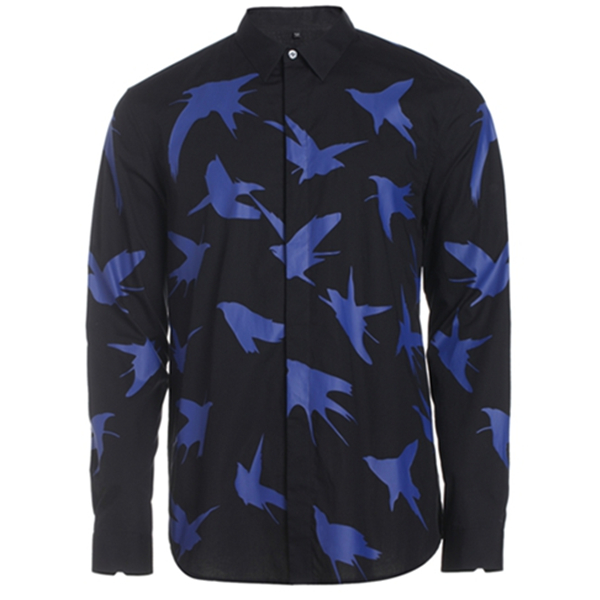 时尚易搭！TRENDIANO宽松印花长袖衬衣衬衫3153011020