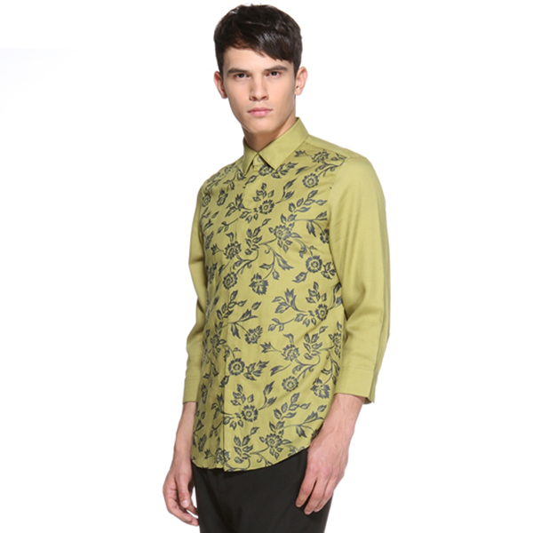 魅力十足！TRENDIANO植物印花提花衬衫衬衣3152010680