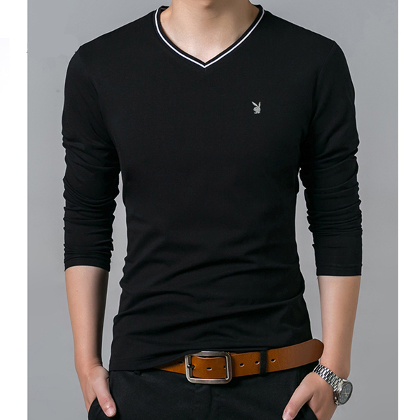 潮帅有型！花花公子男士长袖T恤JN8163