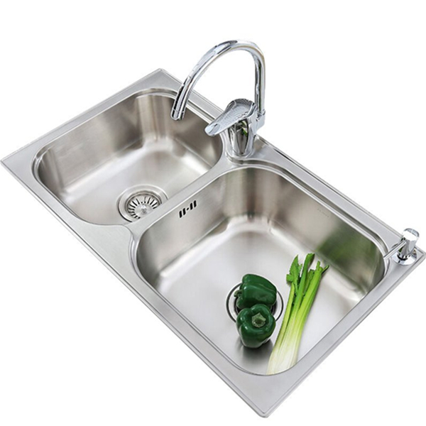 抑菌弯管！KOHLER 科勒 780mm 丽斯大小槽套餐