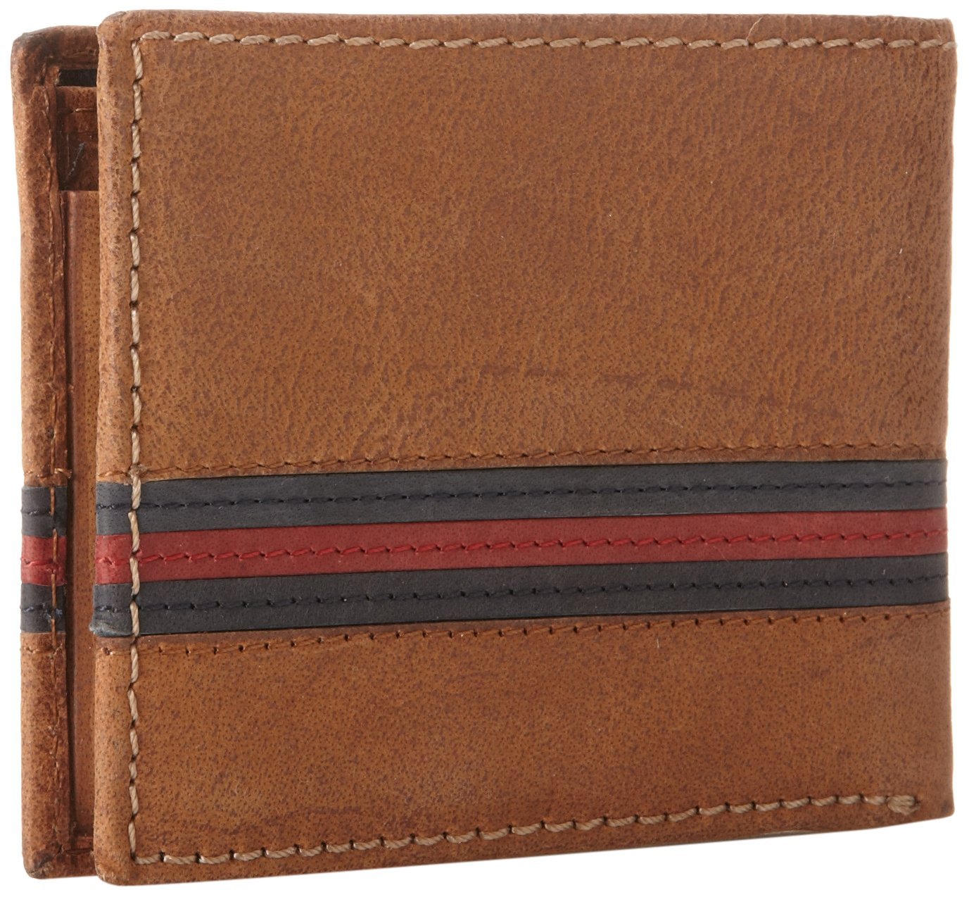 真皮材质！Tommy Hilfiger  两折钱夹 31TL22X054